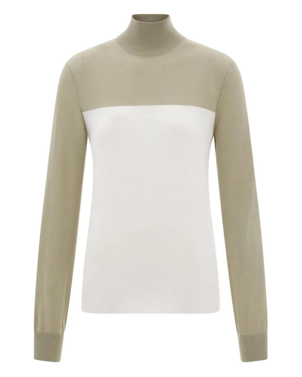 Ferragamo White Colour-Block Sweater