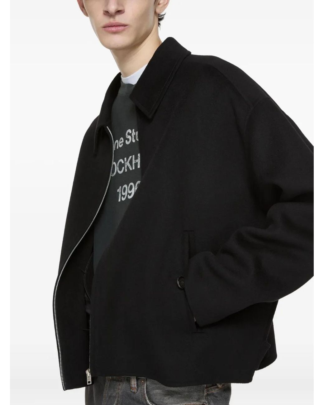 Acne Black Cashmere Jacket for men