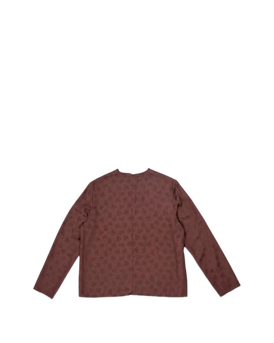 Camiel Fortgens Purple Floral-Pattern Raw-Edge Top