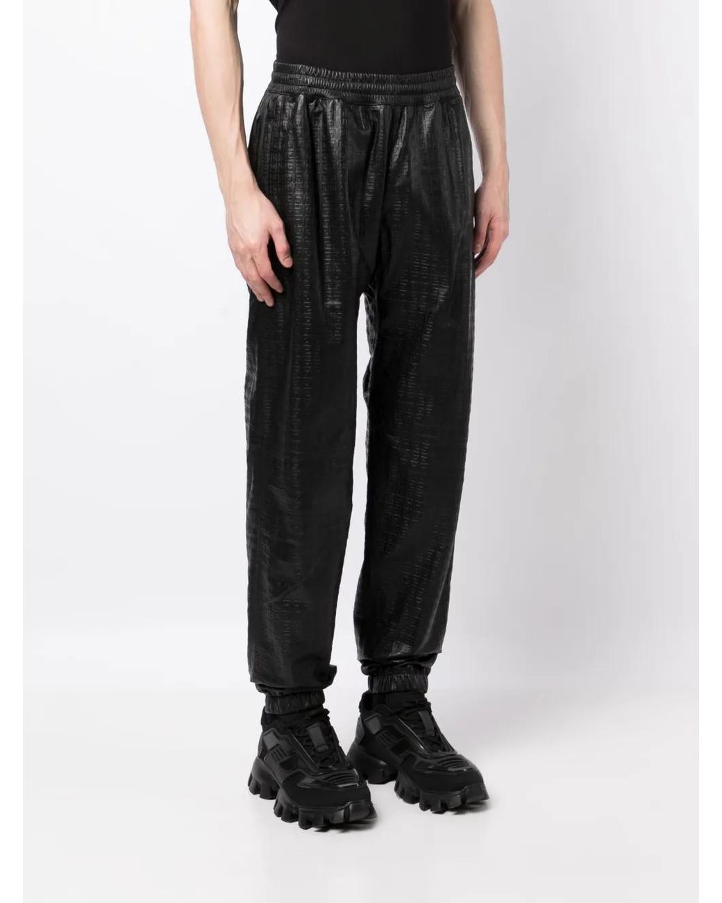 Givenchy Black Leather Trousers for men