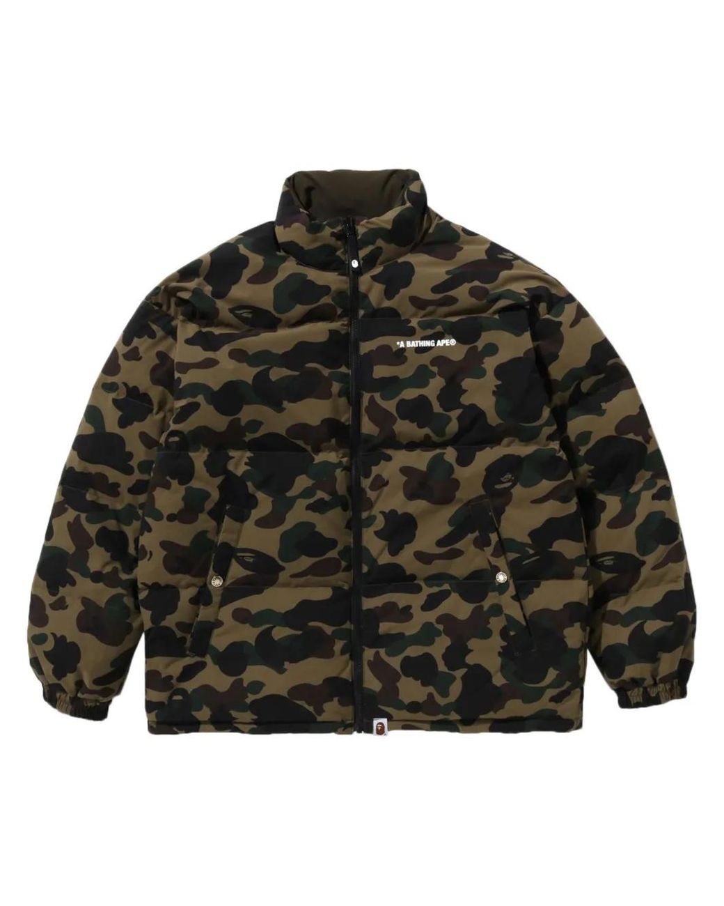 A Bathing Ape Black Reversible Padded Jacket for men