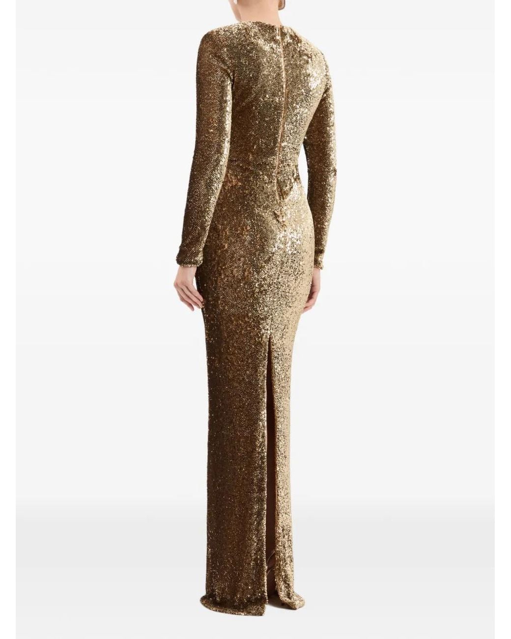 Rebecca Vallance Natural Cambridge Long-Sleeve Gown
