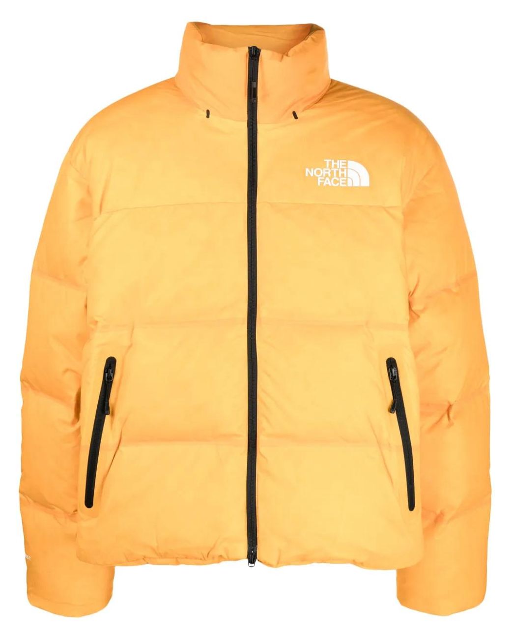 The North Face Yellow Nuptse Logo-print Padded Jacket for men