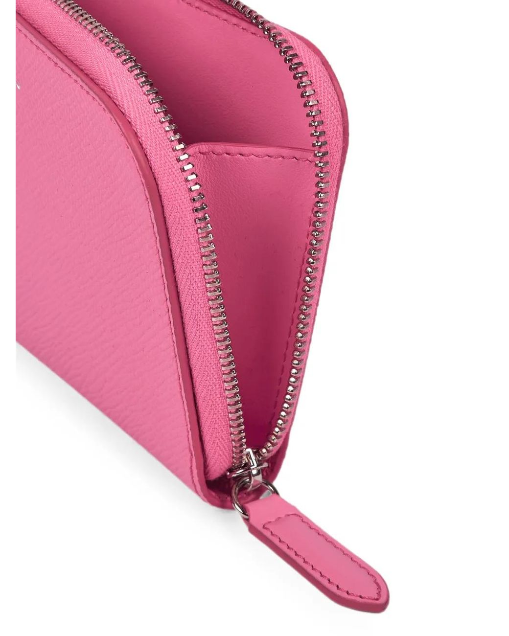 Smythson Pink Small Zip-Up Wallet