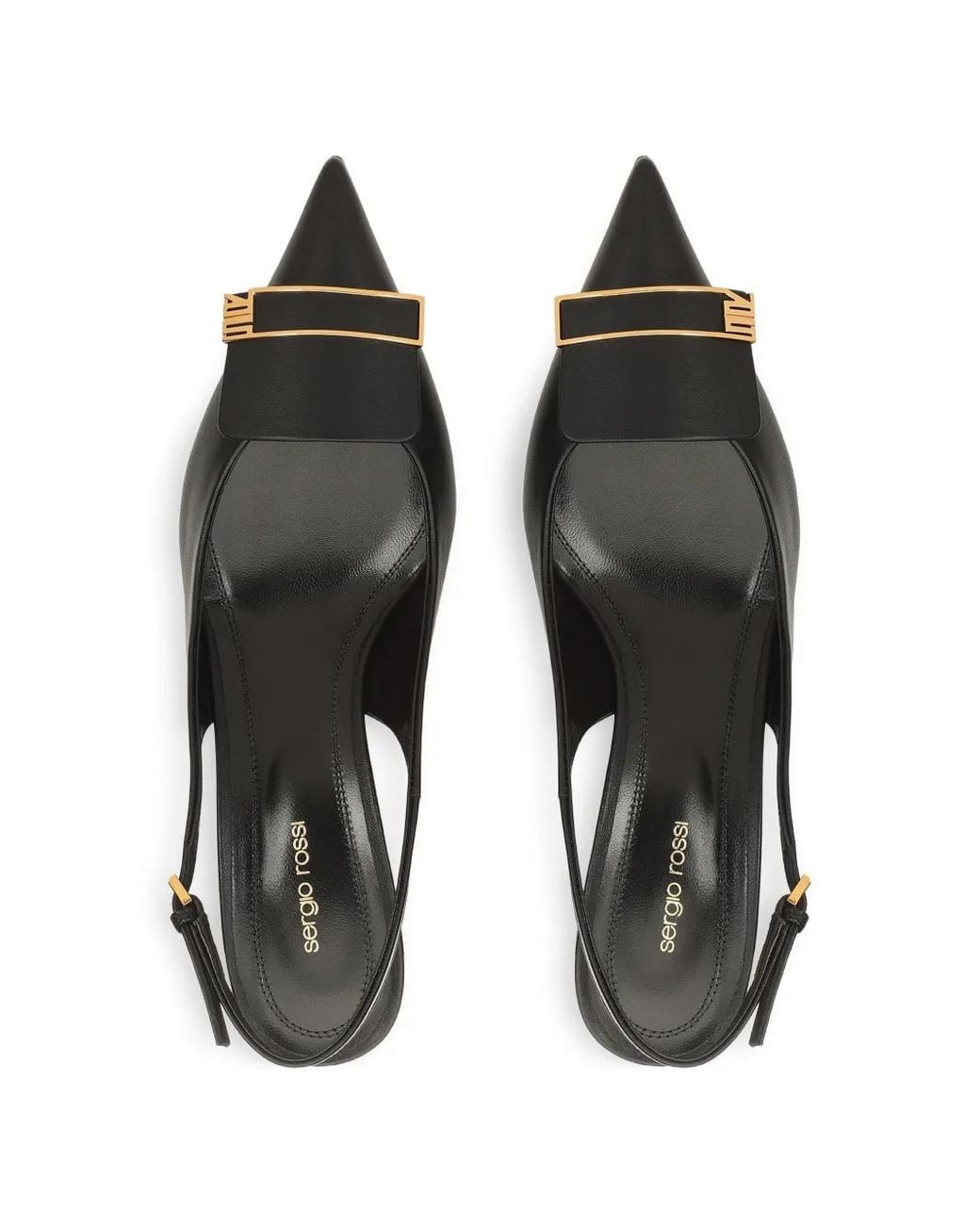 Sergio Rossi Black Evolv Leather Pumps
