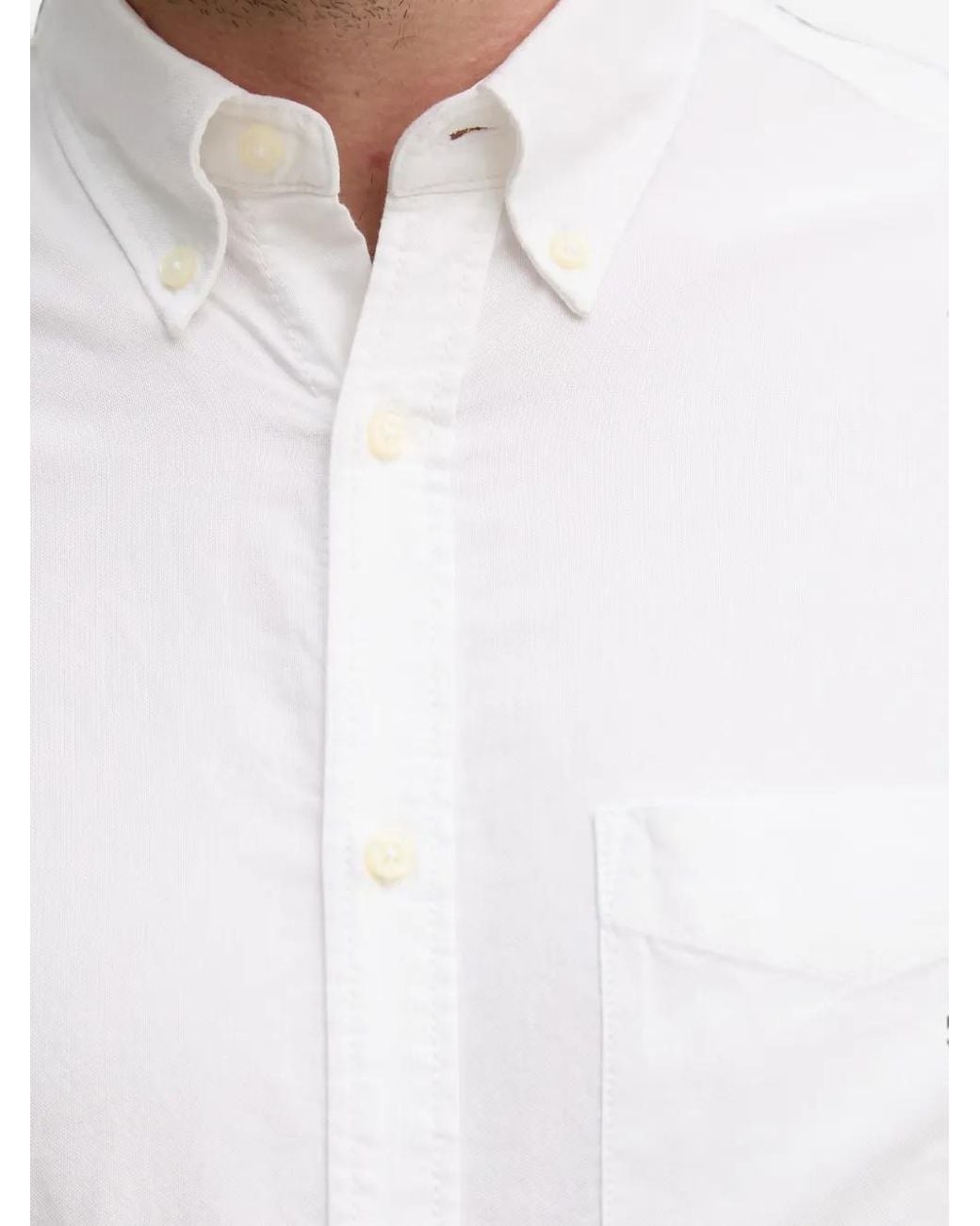 Benetton Button-Down Oervhemd Met Borstzak in het White voor heren