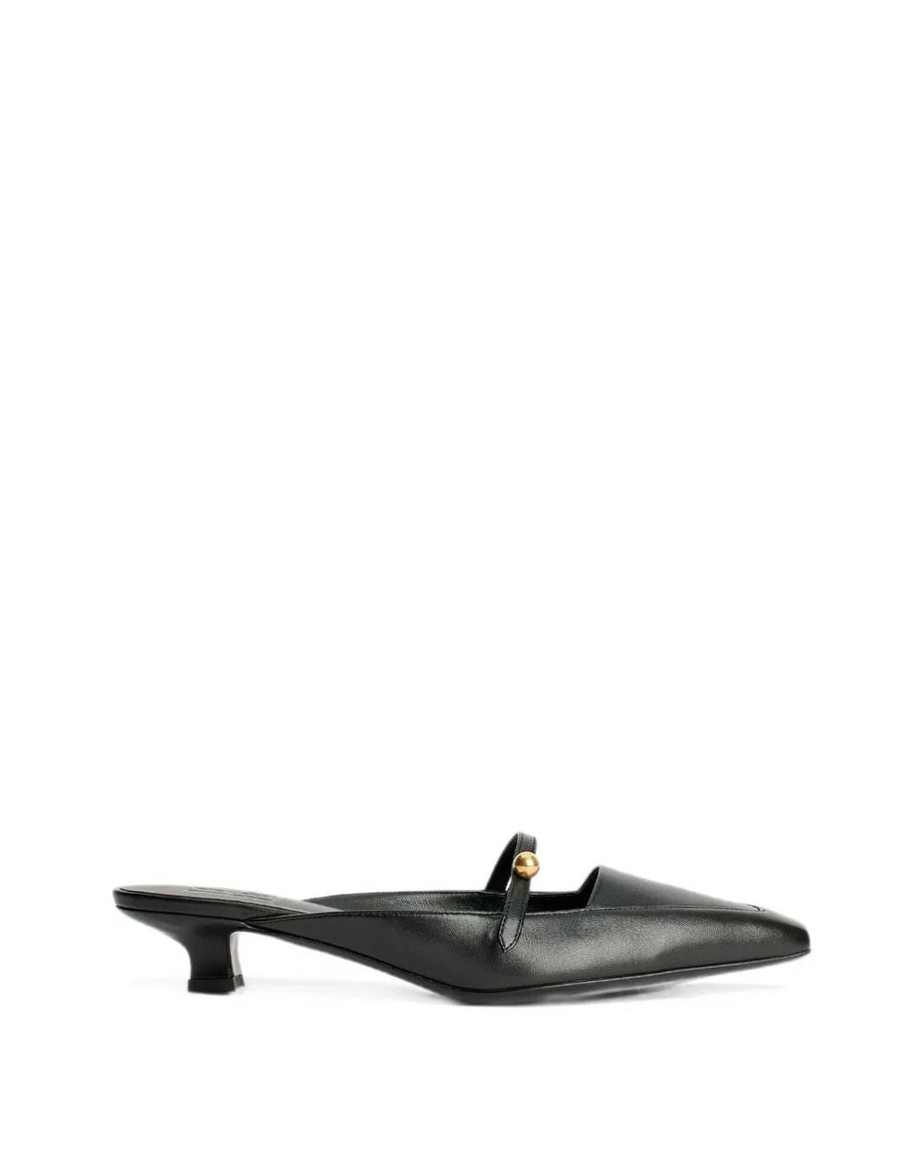 By Malene Birger White Micha Ball-Embellished Leather Pumps