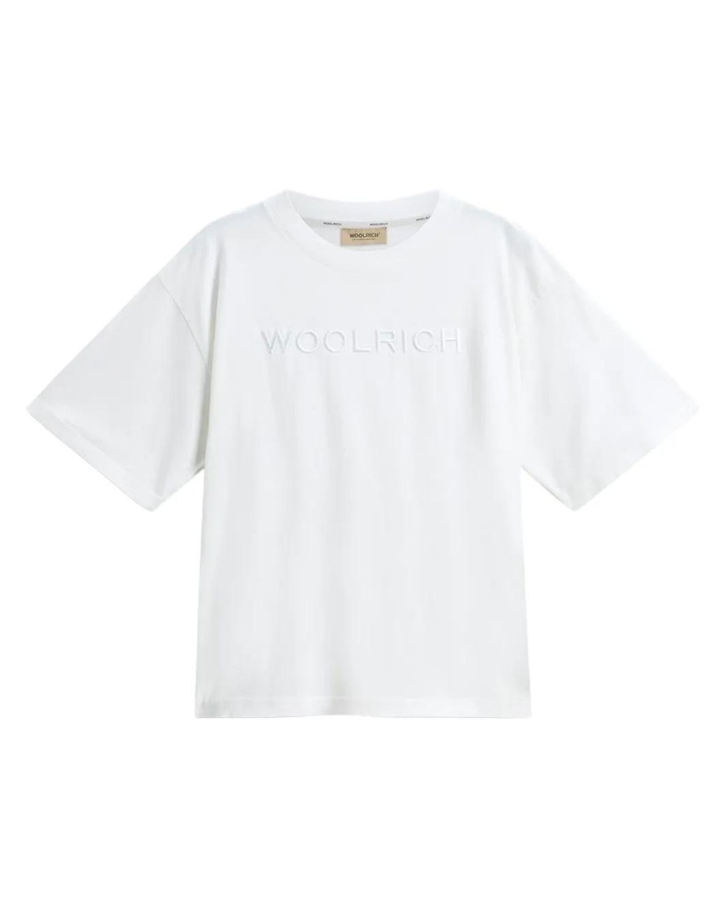 Woolrich White Fleece Jersey T-Shirt