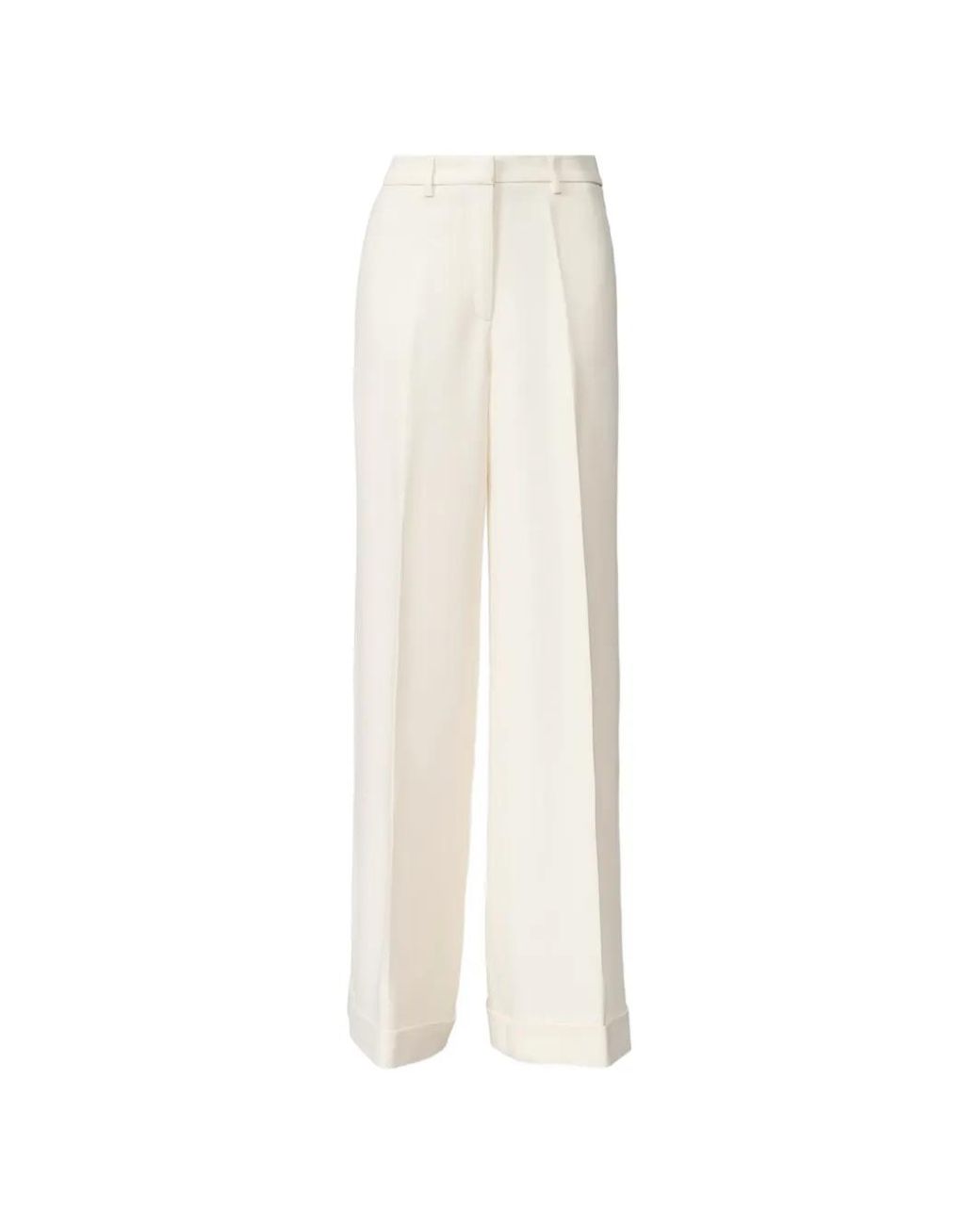 Fabiana Filippi White Embellished Belt-Loop Wide-Leg Trousers