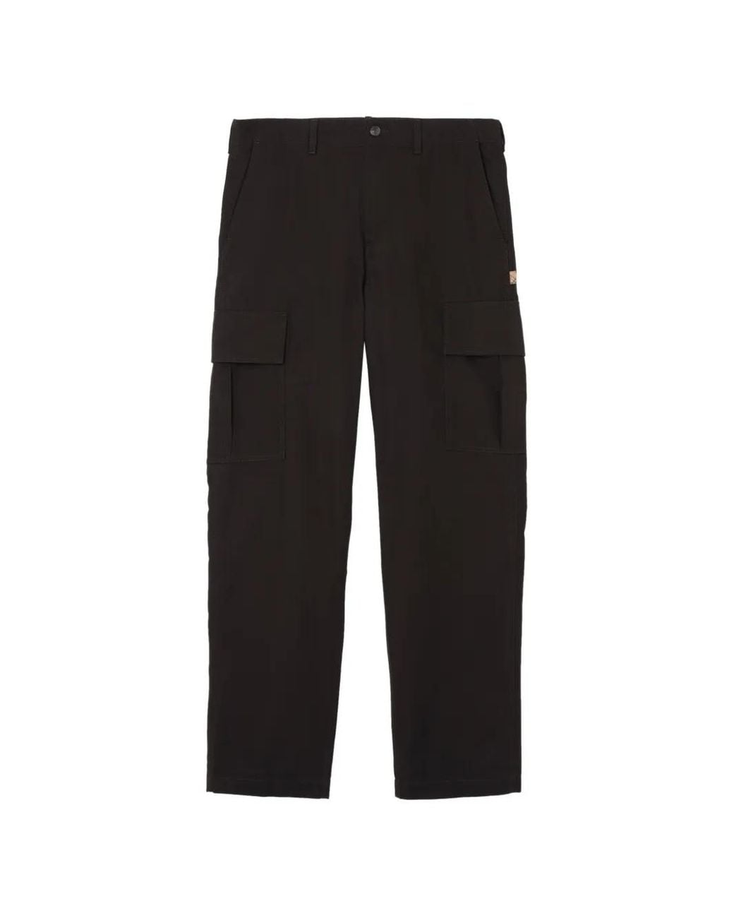 Burberry Black Cotton Cargo Trousers for men
