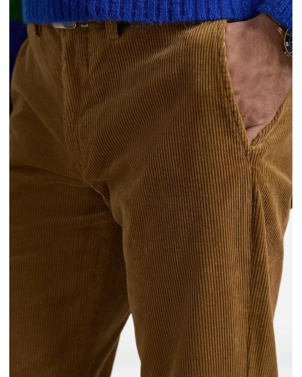 Polo Ralph Lauren Brown Straight Fit Elastic Pants for men