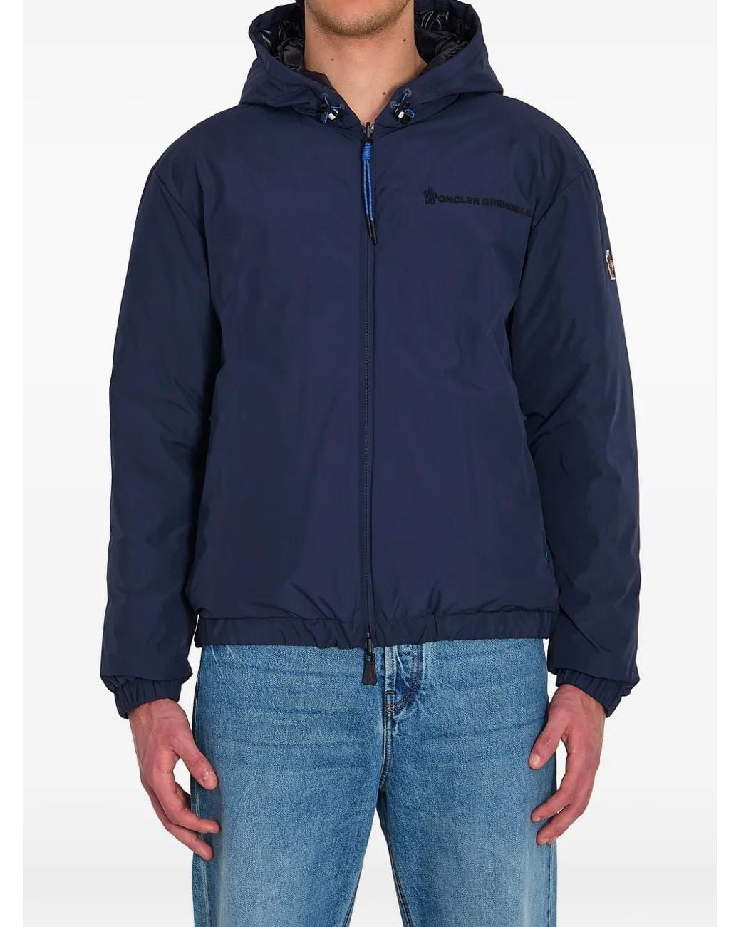Moncler Blue Veste Réversible Berguns À Capuche for men