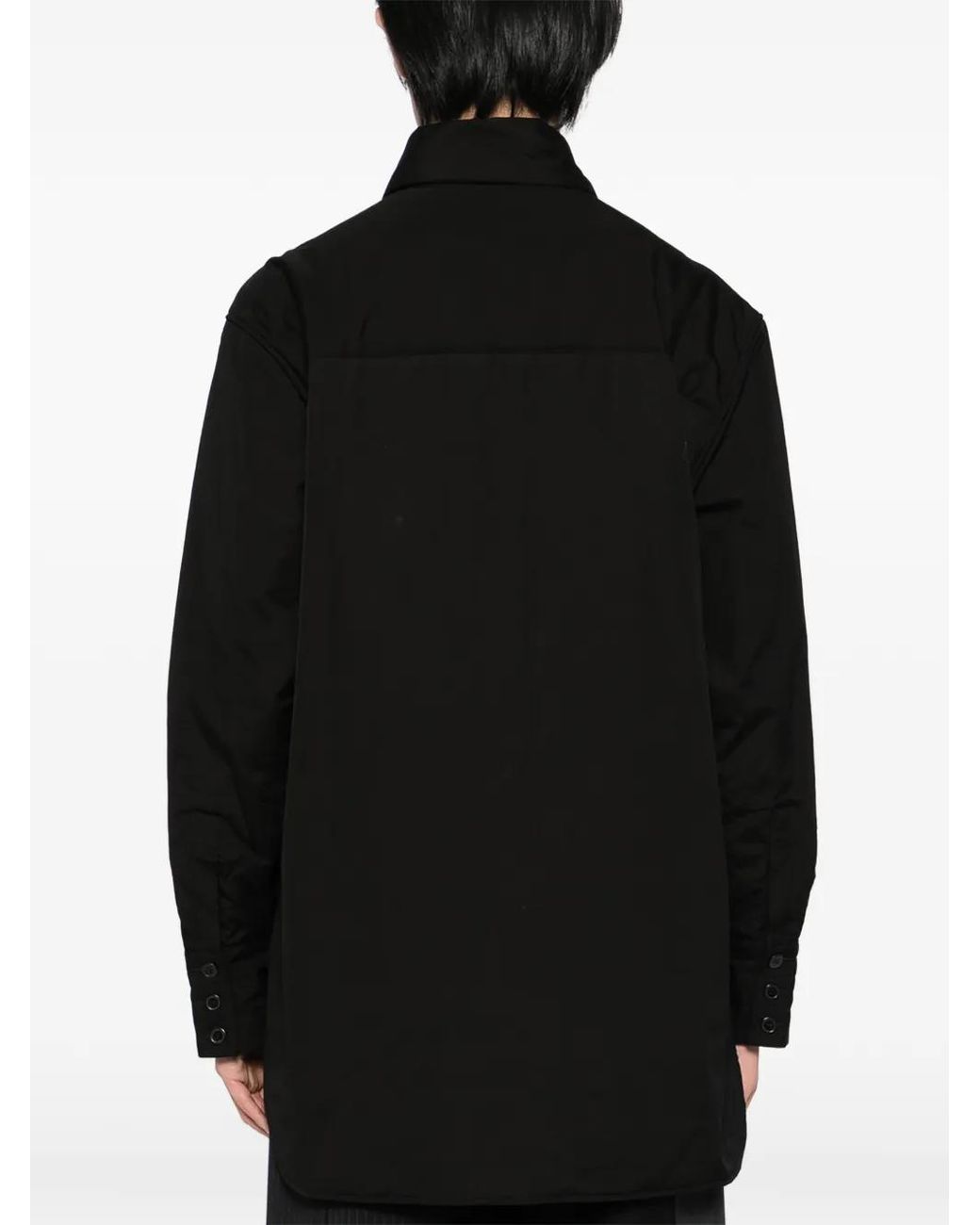 Yohji Yamamoto Black Broad Stole Padded Jacket for men