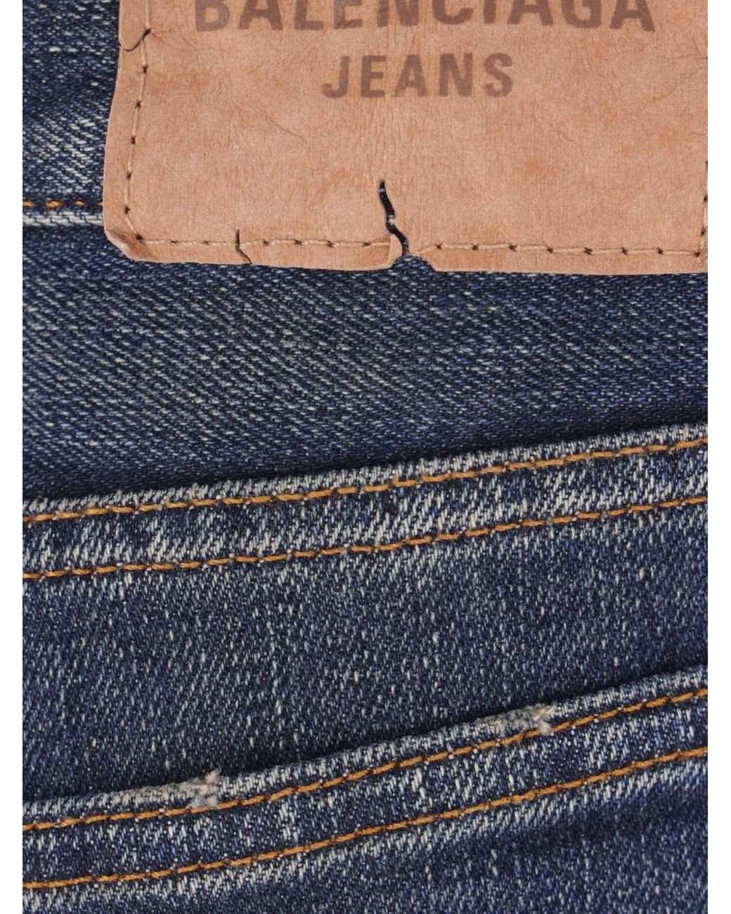 Balenciaga Blue Jean À Bords Francs