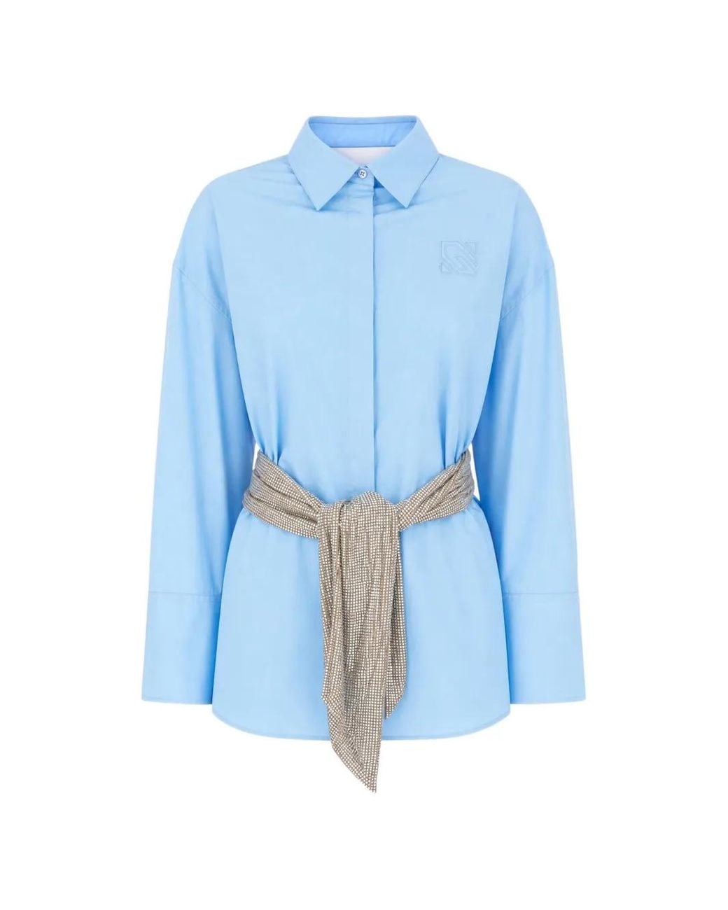GIUSEPPE DI MORABITO Blue Backless Shirt