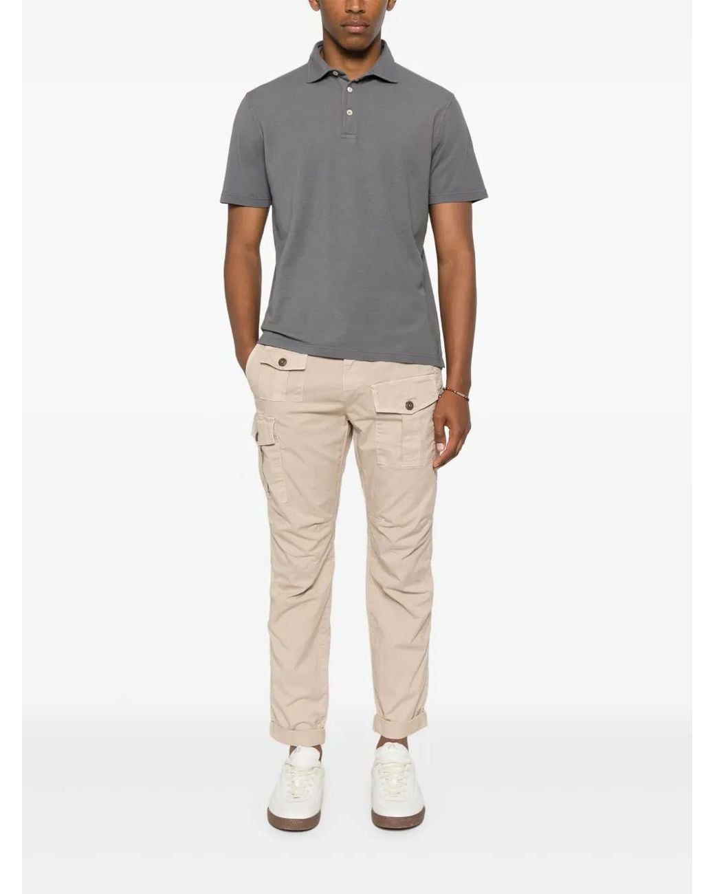 Mason's Natural Devant Safari Trousers for men