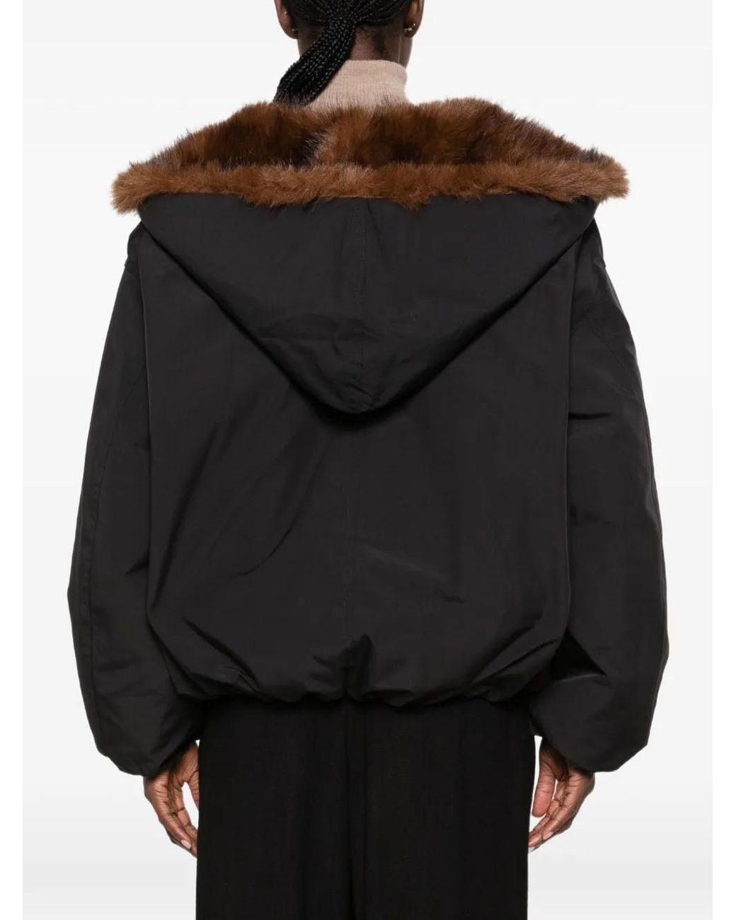 ELEH Black Faux-Fur Jacket