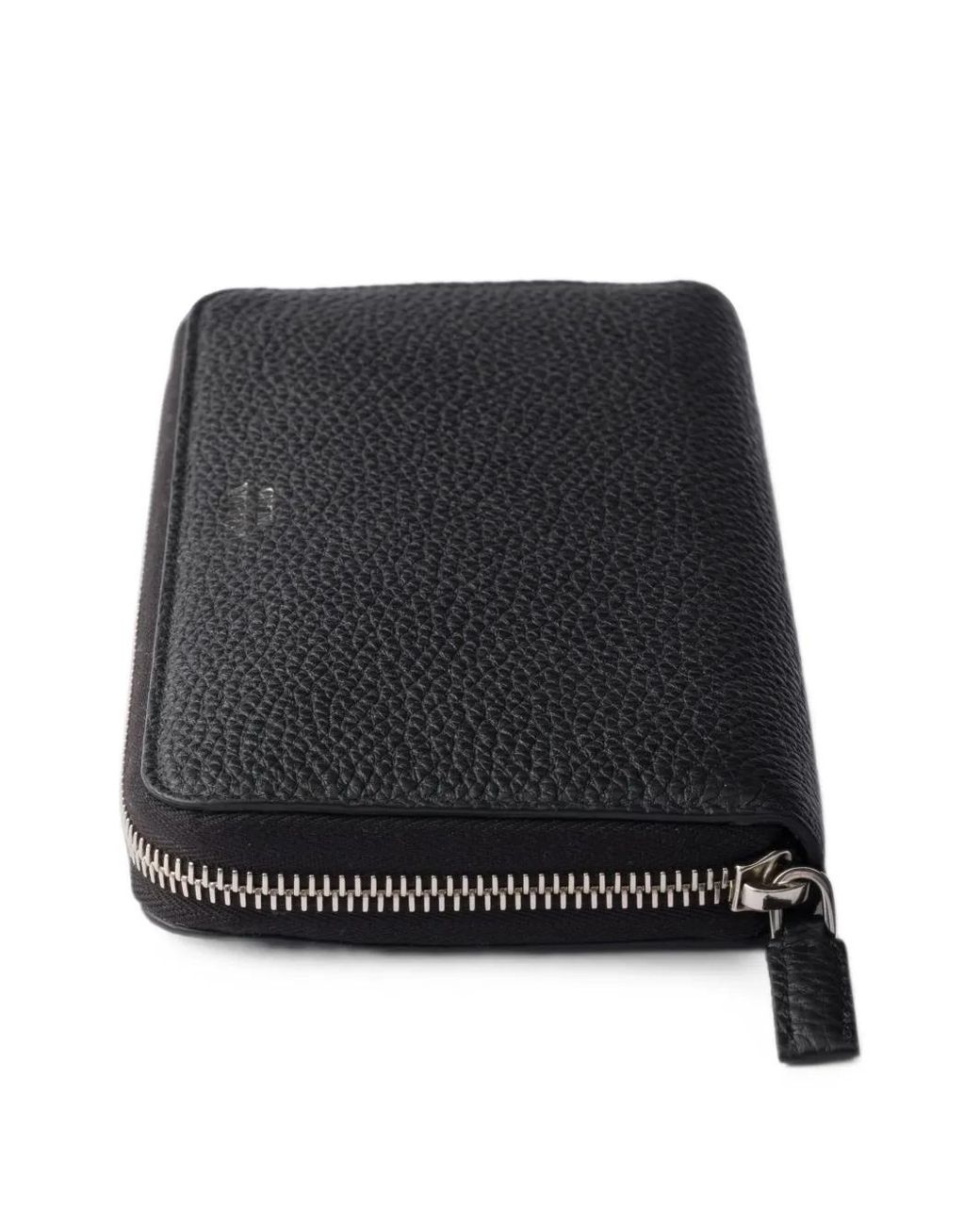 Prada Black Portefeuille En Cuir for men