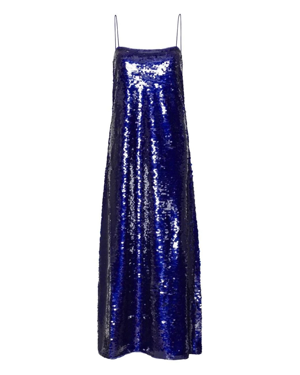 ROTATE BIRGER CHRISTENSEN Blue Embellishment Maxi Dress