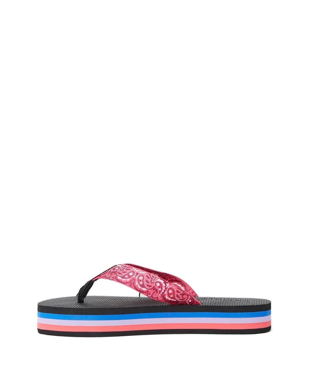 ARIZONA LOVE White Platform Patterned Flip-Flops