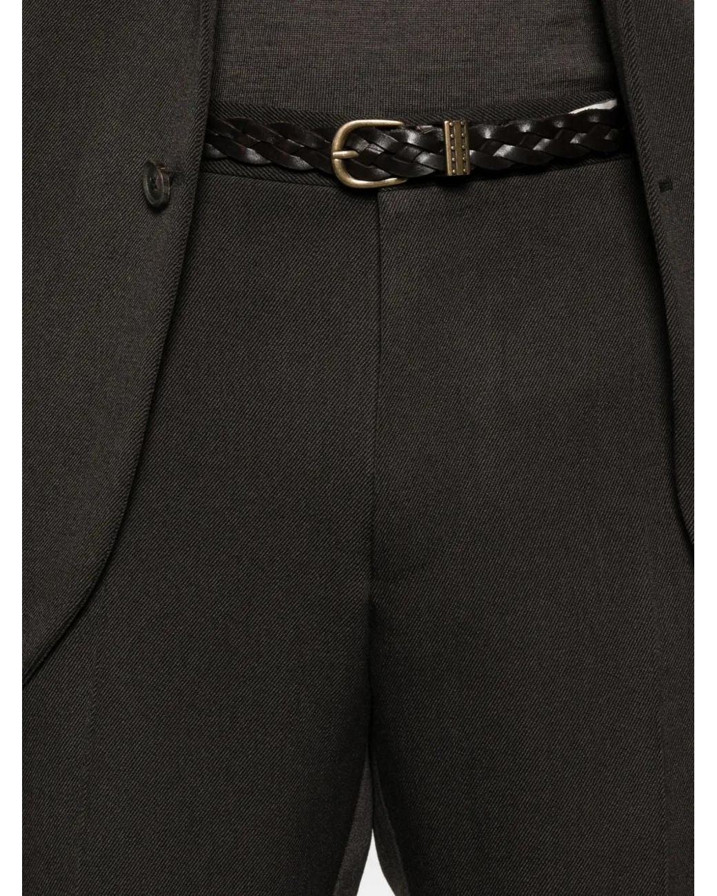 Corneliani Black Belt-Loop Pocket Trousers for men