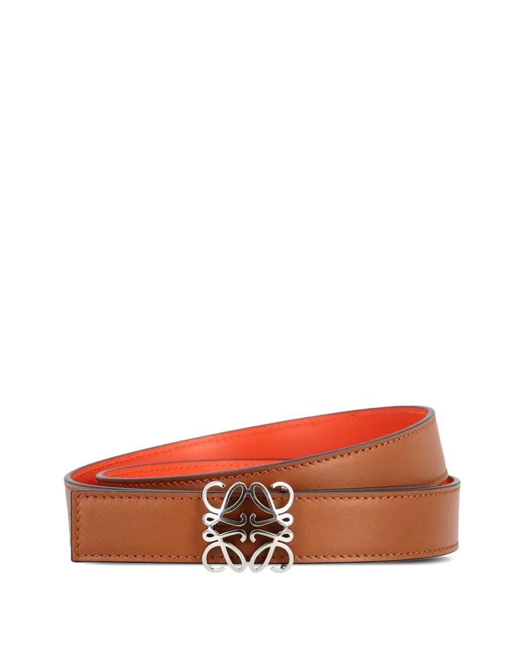 Loewe White Reversible Anagram Bombé Belt