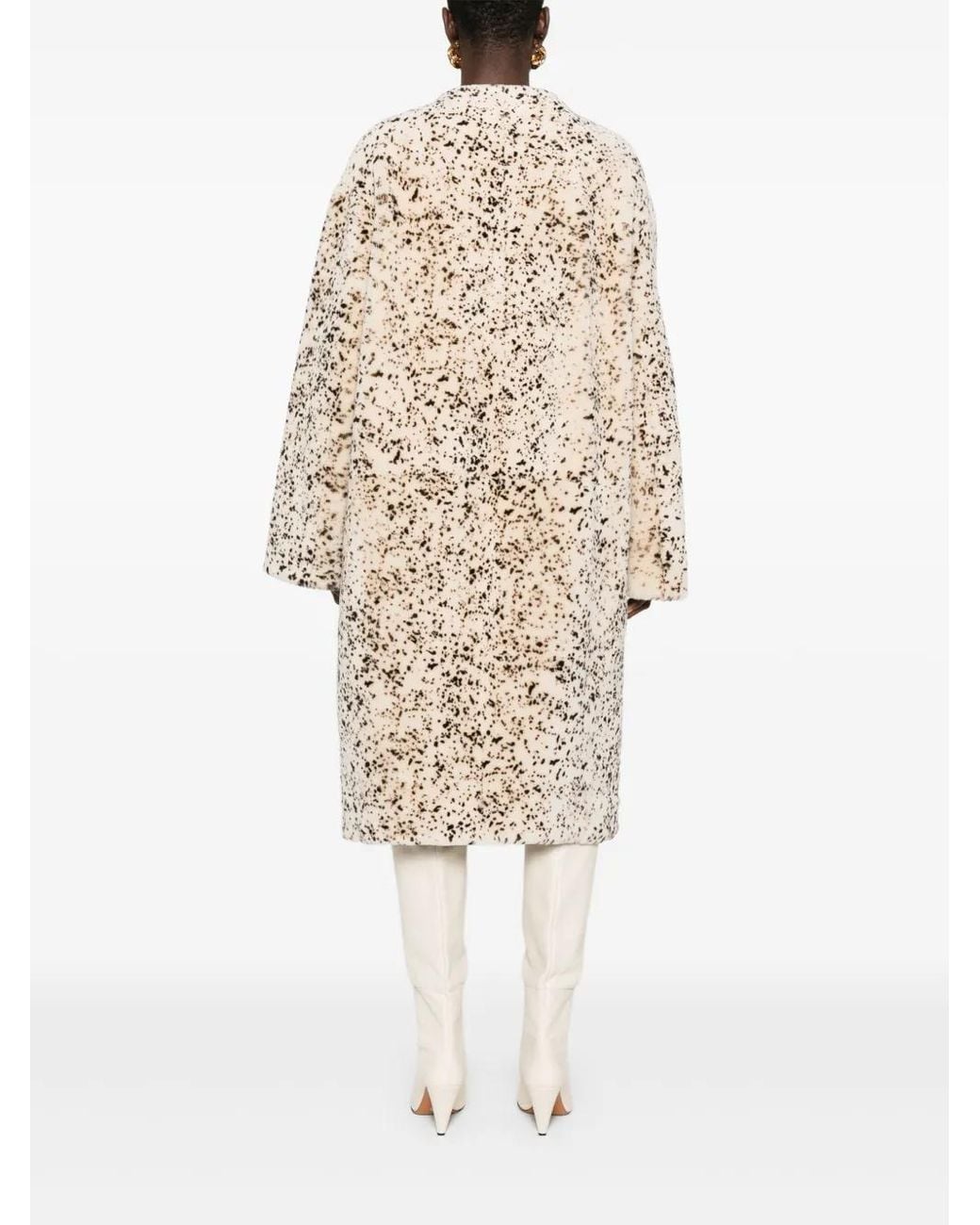 Totême Natural Stracciatella Shearling Coat