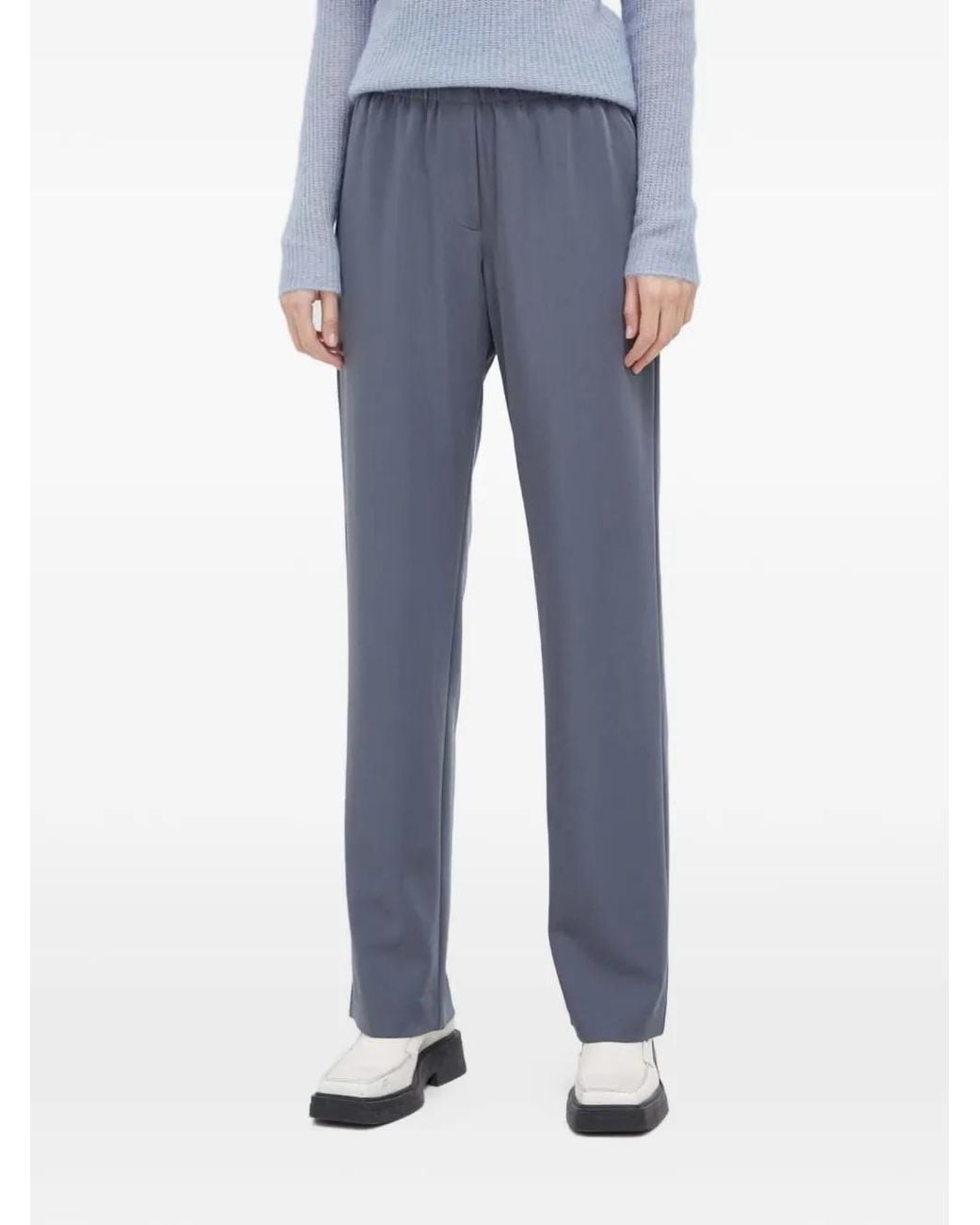 Samsøe & Samsøe Broek Met Elastische Tailleband in het Blue