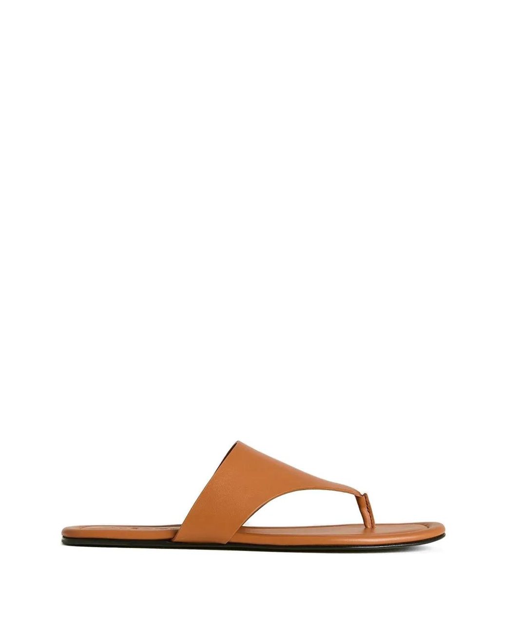 Kiton Brown Leather Thong Sandals