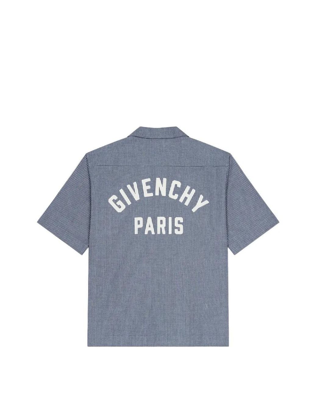 Givenchy Blue Checked Shirt for men