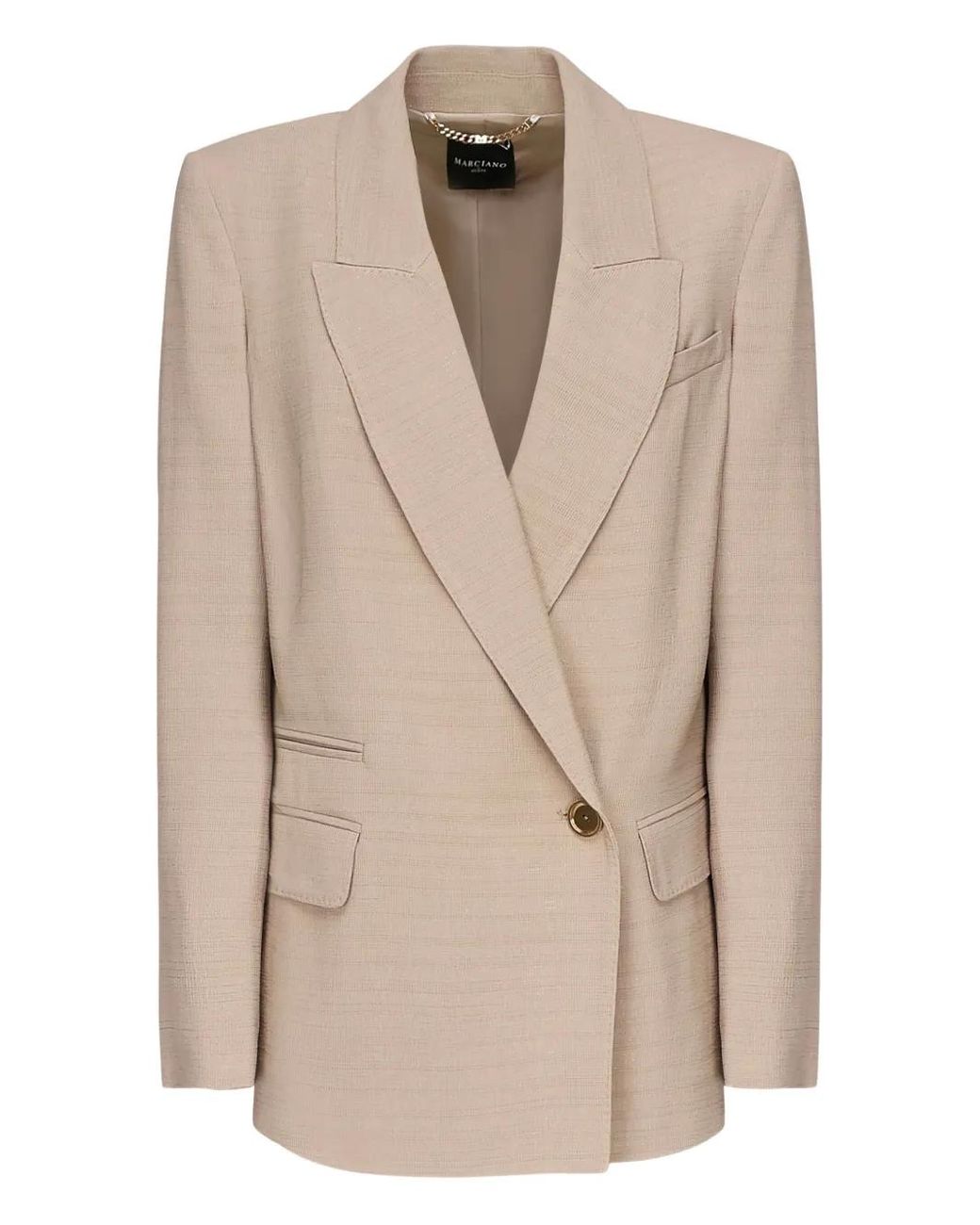 MARCIANO BY GUESS Natural Double-Breasted-Button Blazer