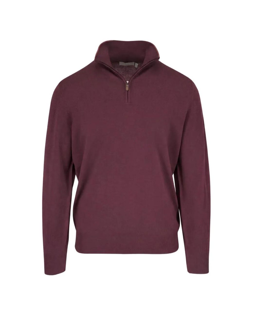 Canali Purple Quarter-Zip Sweater for men