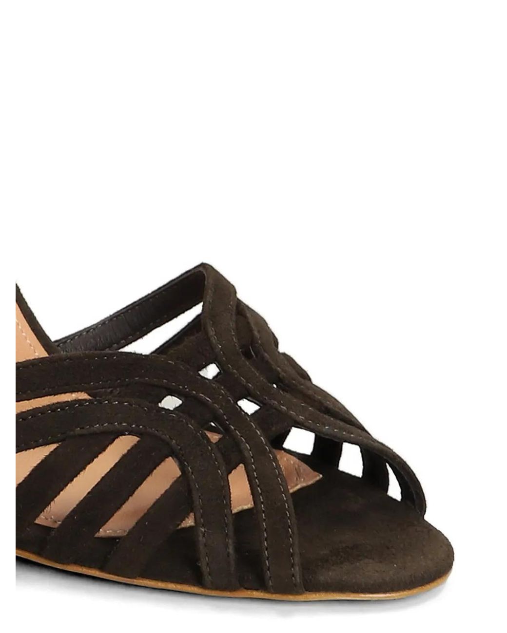 The Seller Black Strappy Cage Sandals