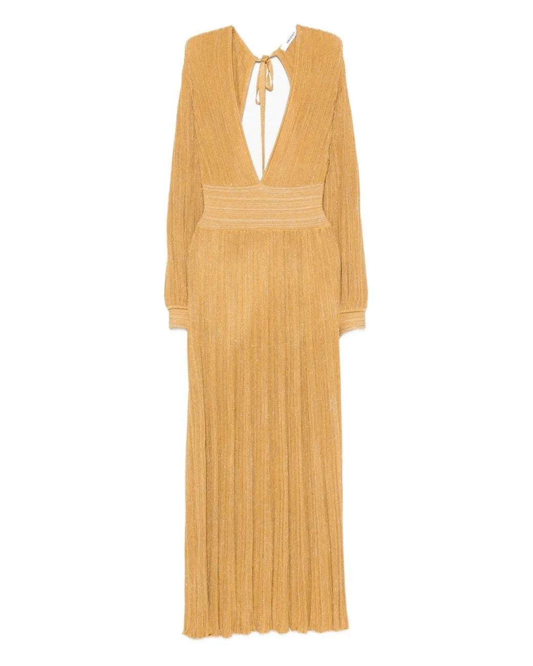 Antonino Valenti Metallic Maxikleid mit V-Ausschnitt