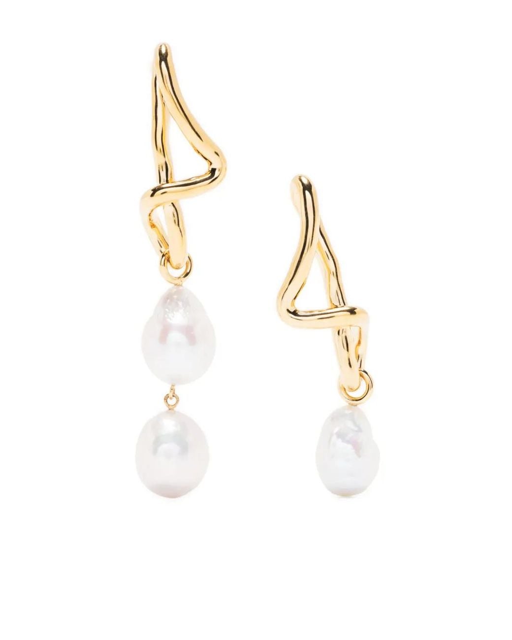 Missoma White Molten Baroque-Pearl Drop Earrings