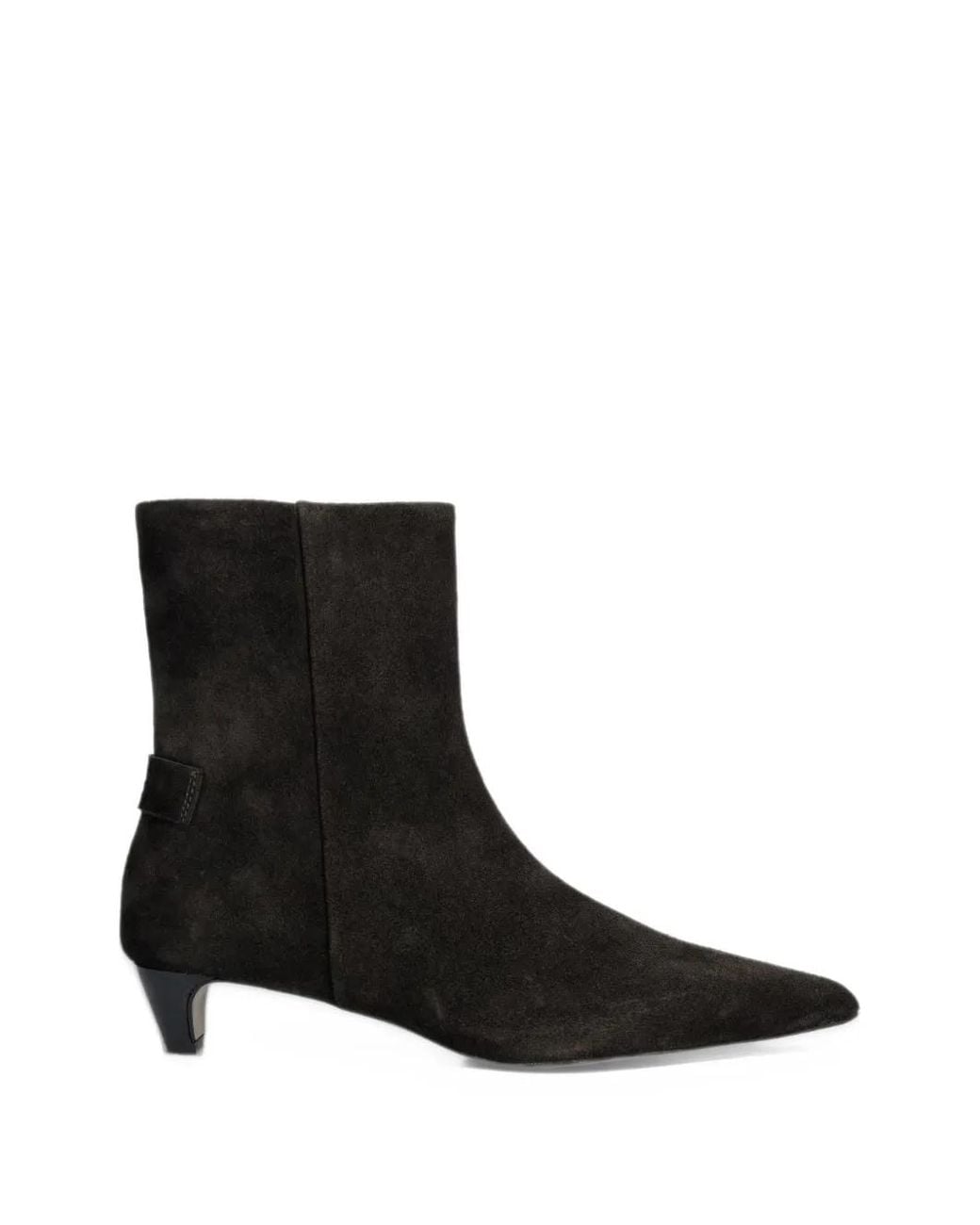 AllSaints Black Piper Pointed-Toe Suede Ankle Boots