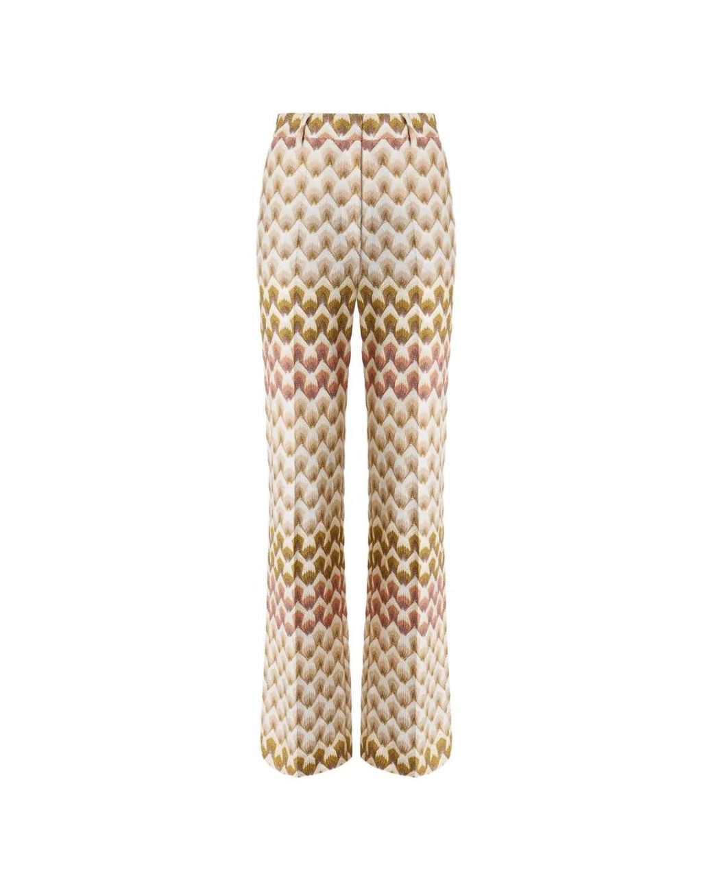 Missoni Natural Pantalon Ample À Motif De Chevrons
