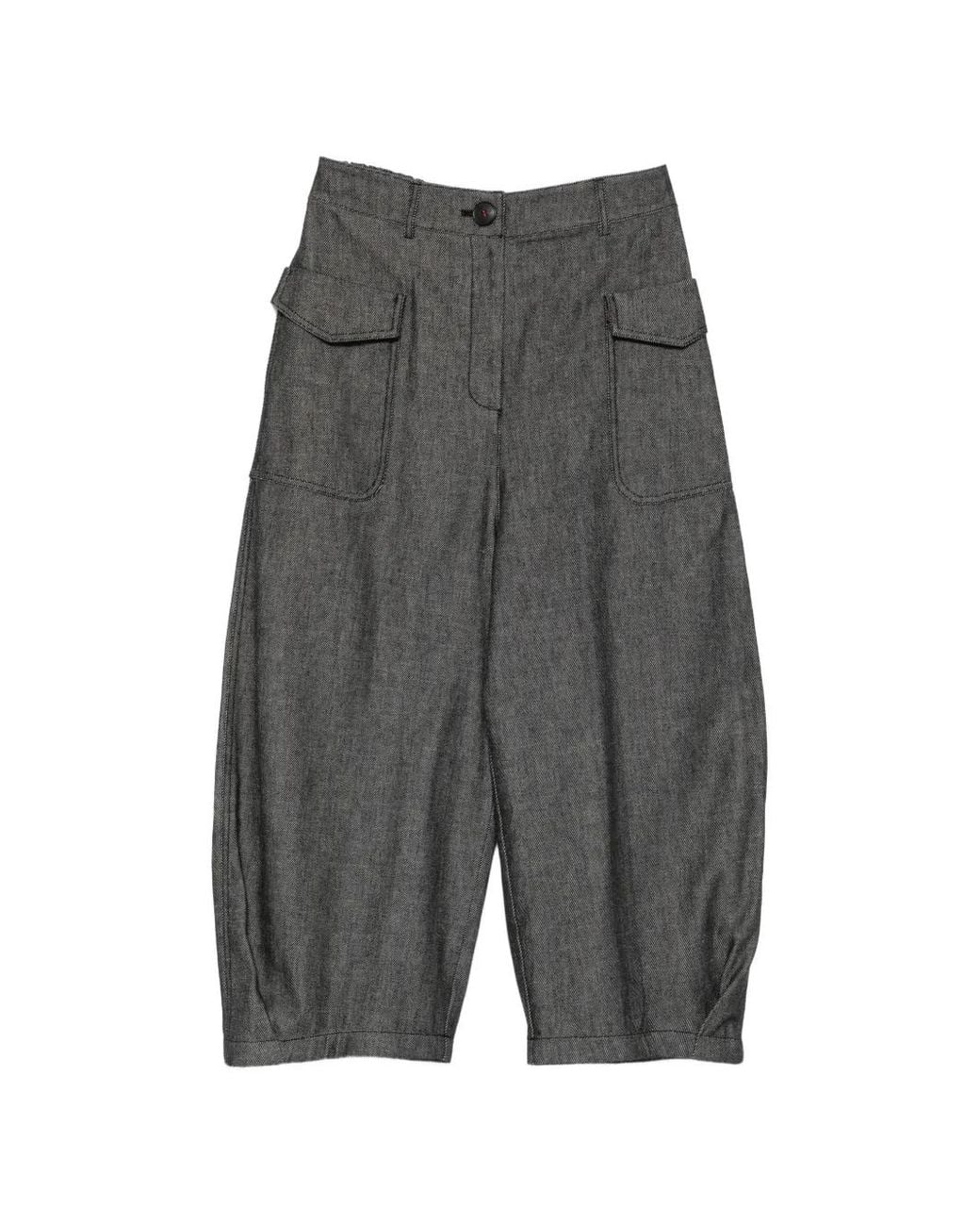 SOH Gray Belt-Loops Trousers