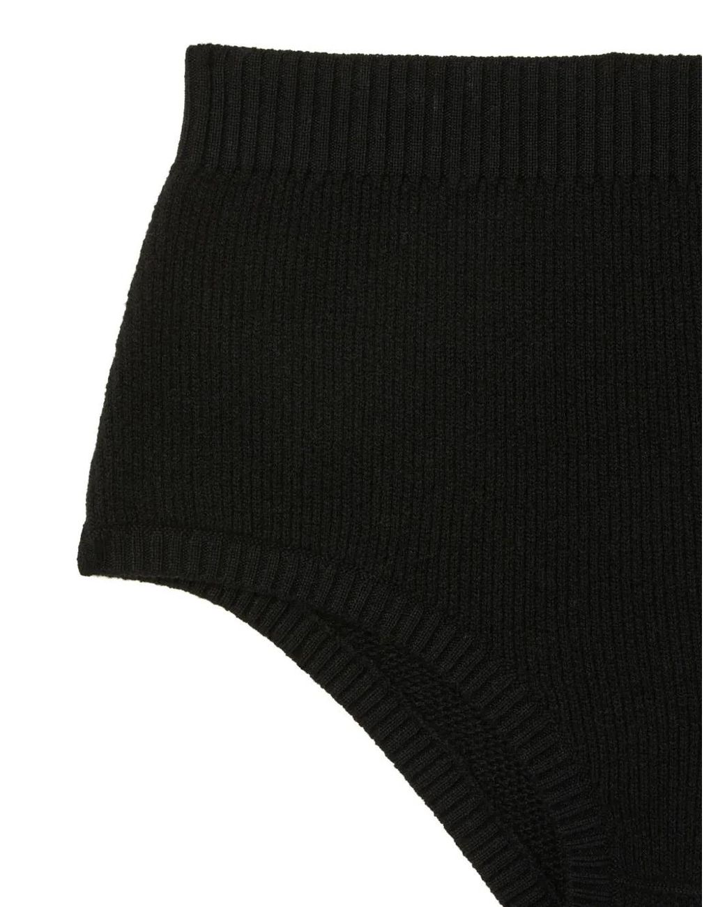 Alanui Black Finest Ribbed Short
