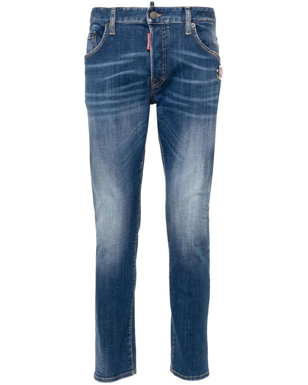 DSquared² Indigo Blue Stretch-cotton Denim Jeans for men