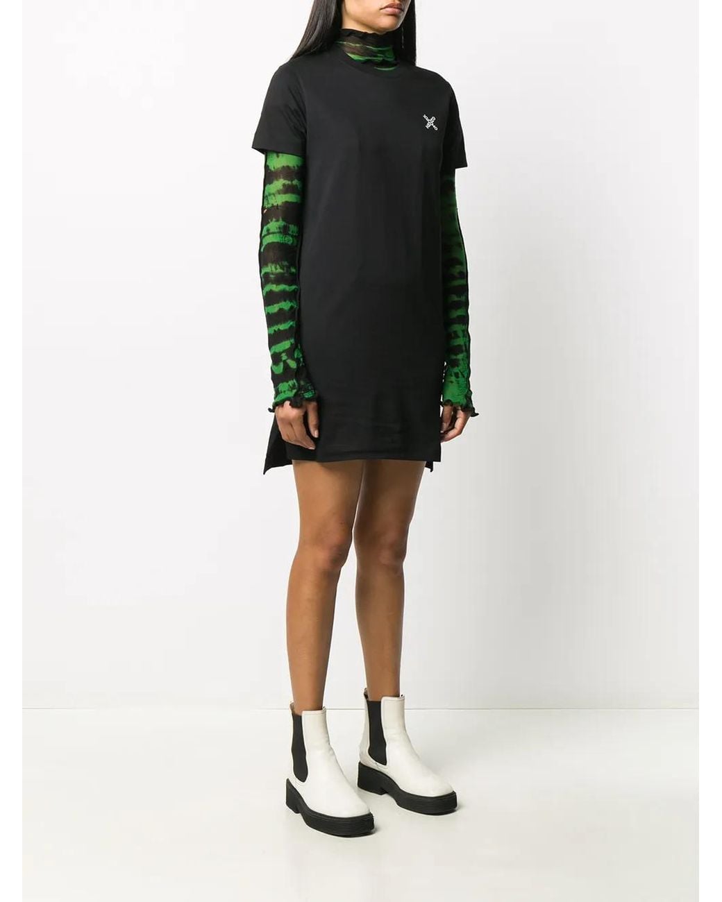 KENZO Black Logo Print T-Shirt Dress