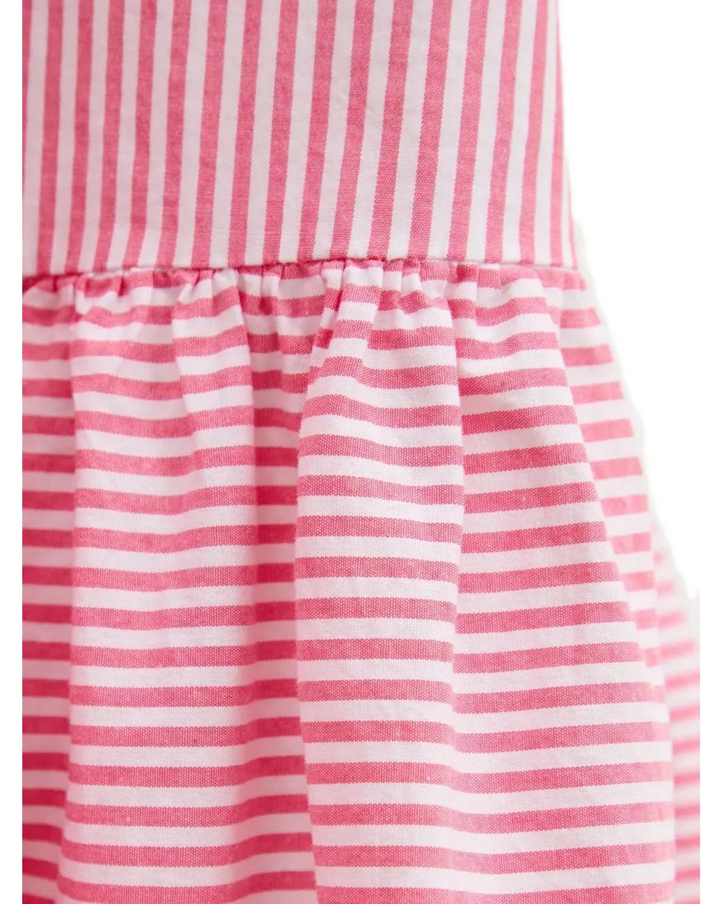 Benetton Pink Striped Ruffled Maxi Dress