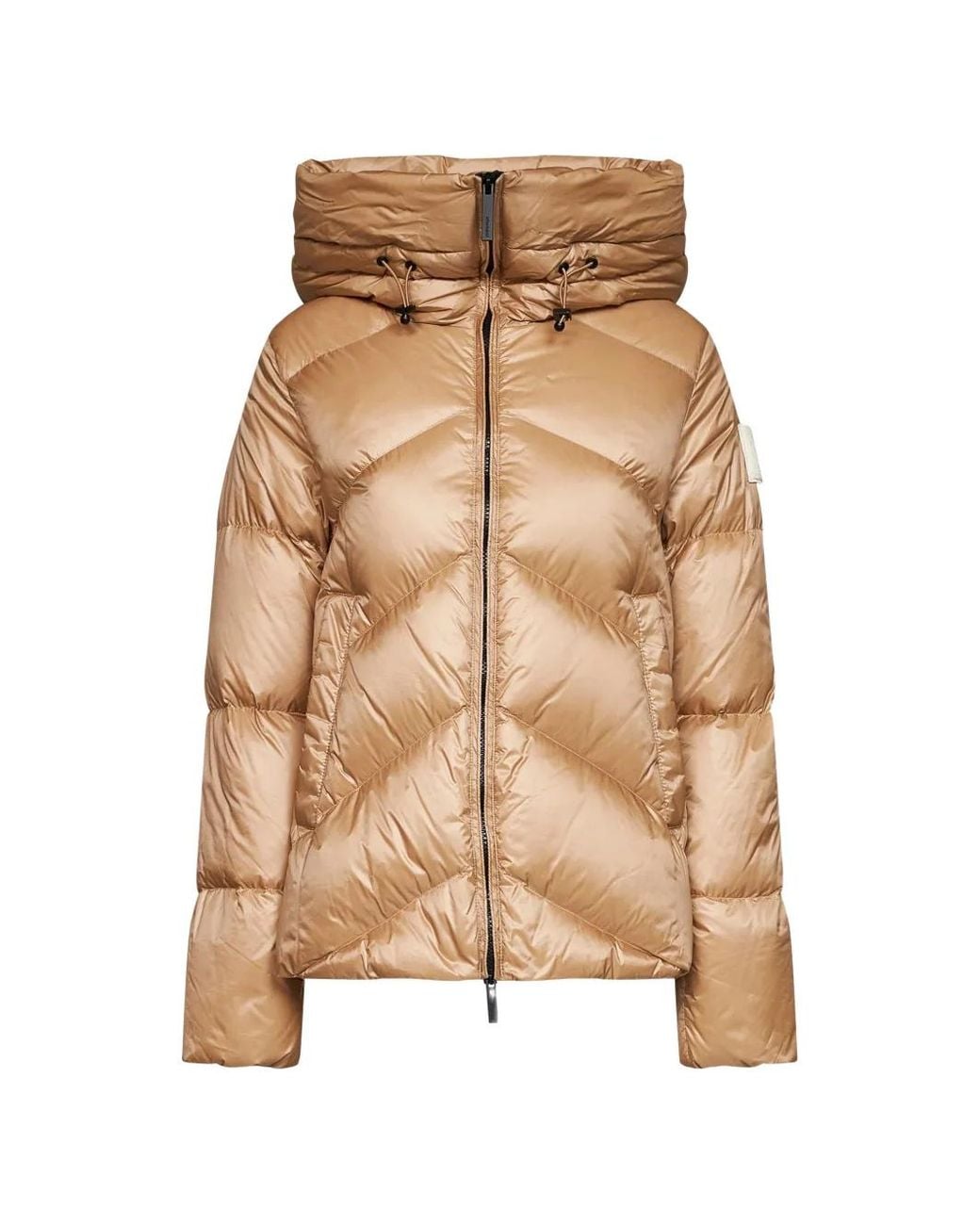 AFTER LABEL Natural Quilted Hooded Coat