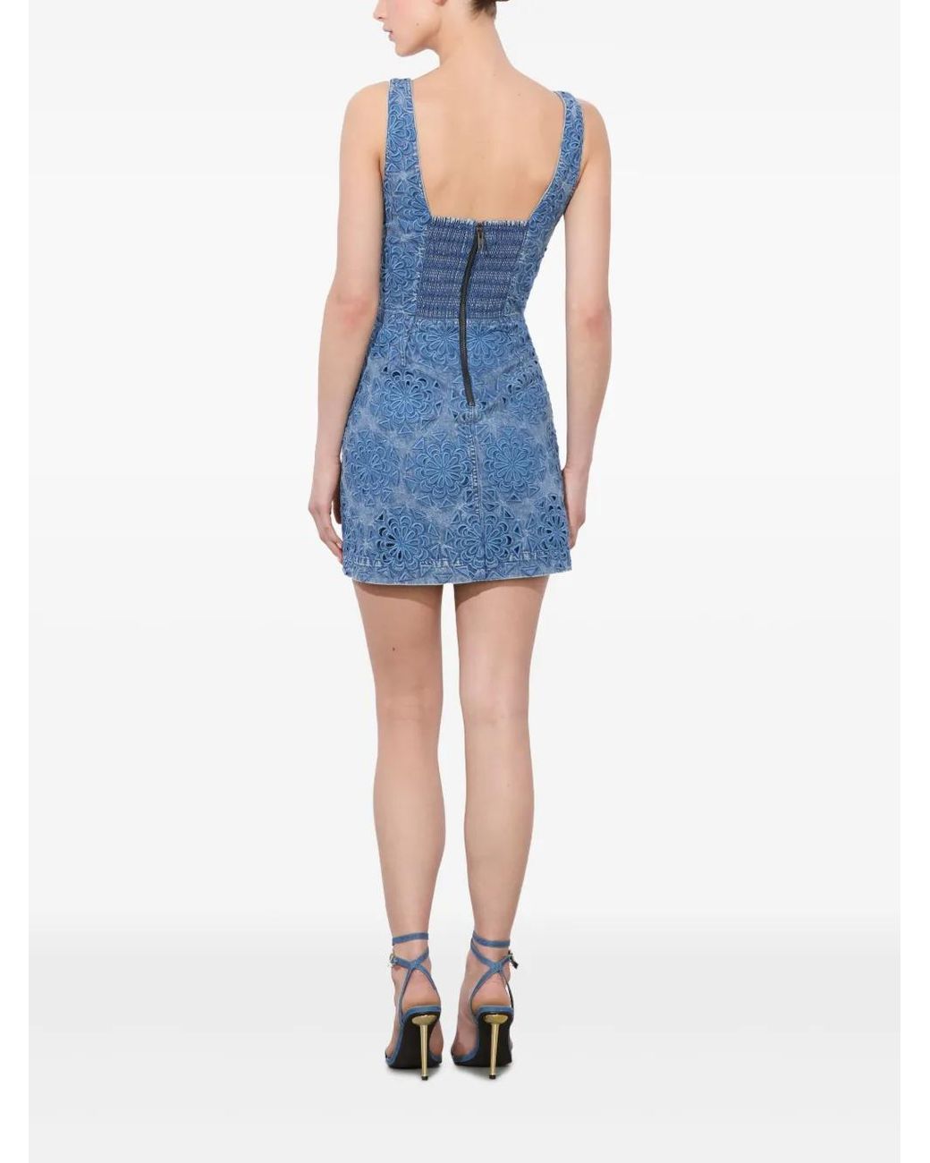 Alice + Olivia Blue Maryann Mini Dress