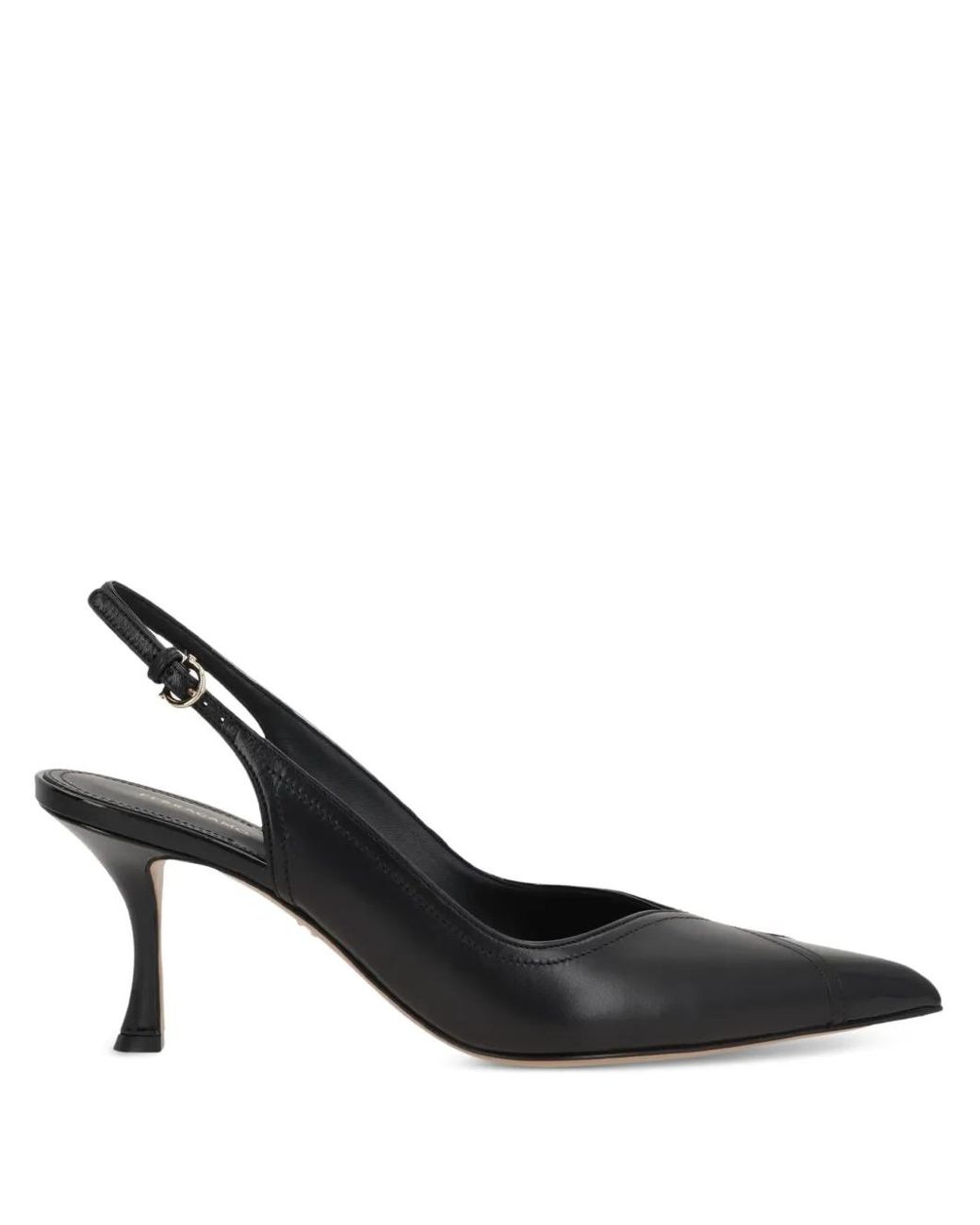 Ferragamo Black 70Mm Slingback Pumps