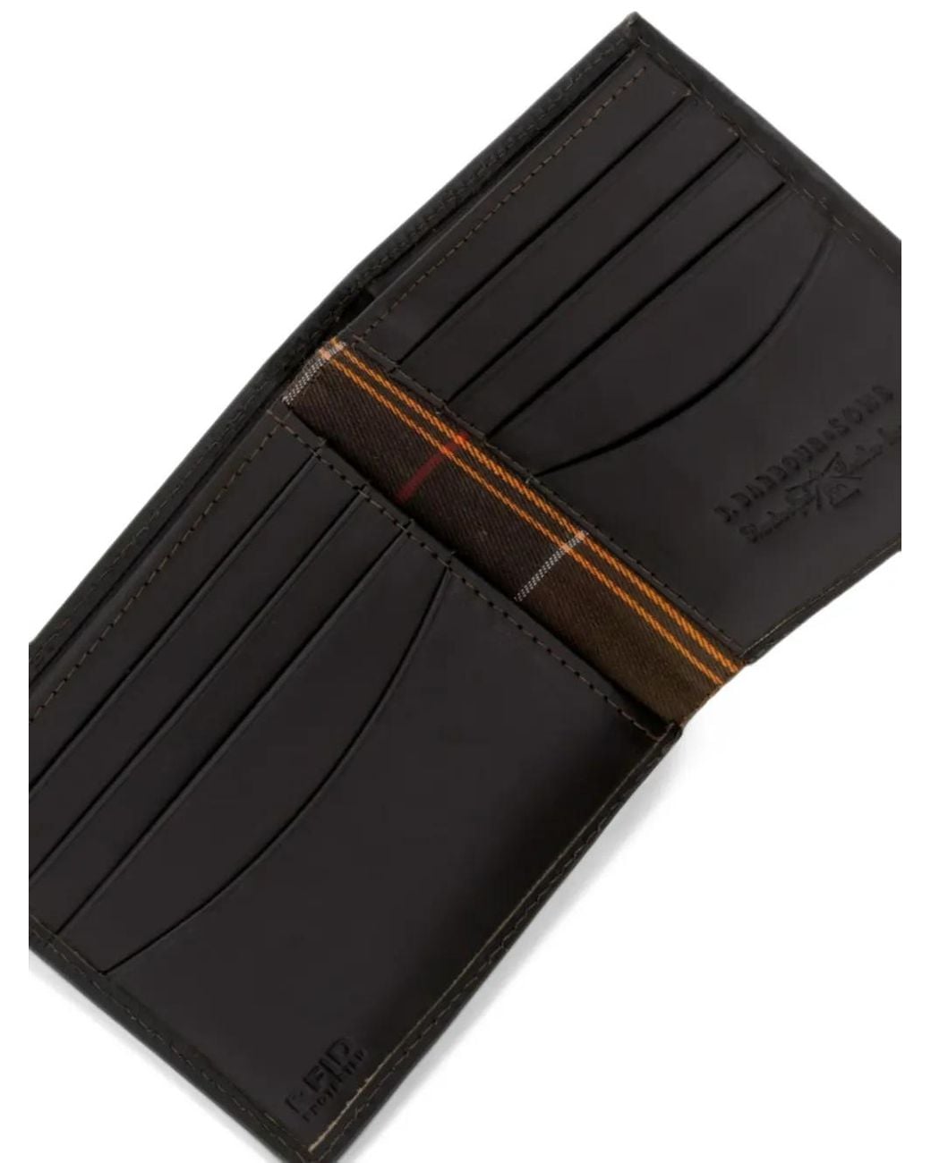 Barbour Black Brunton Leather Wallet for men