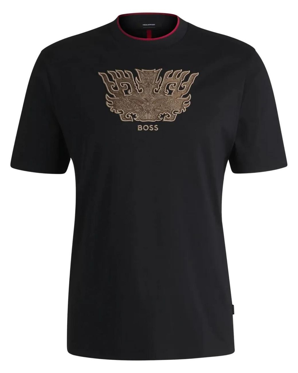 Boss Black Logo-Embroidered T-Shirt