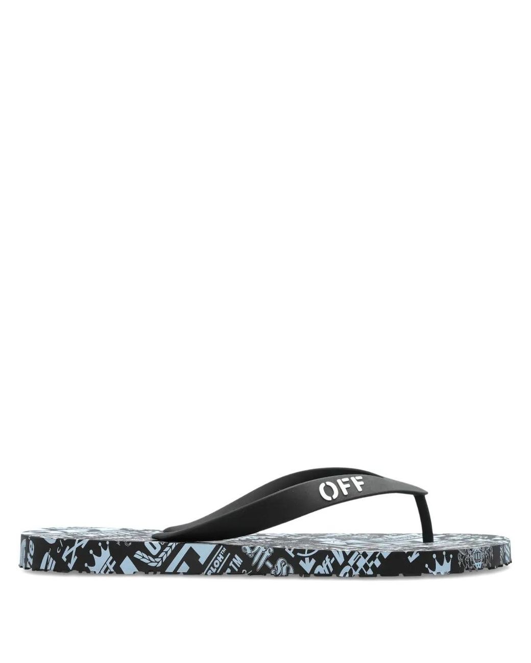 Off-White c/o Virgil Abloh White Logo-Print Flip-Flops for men