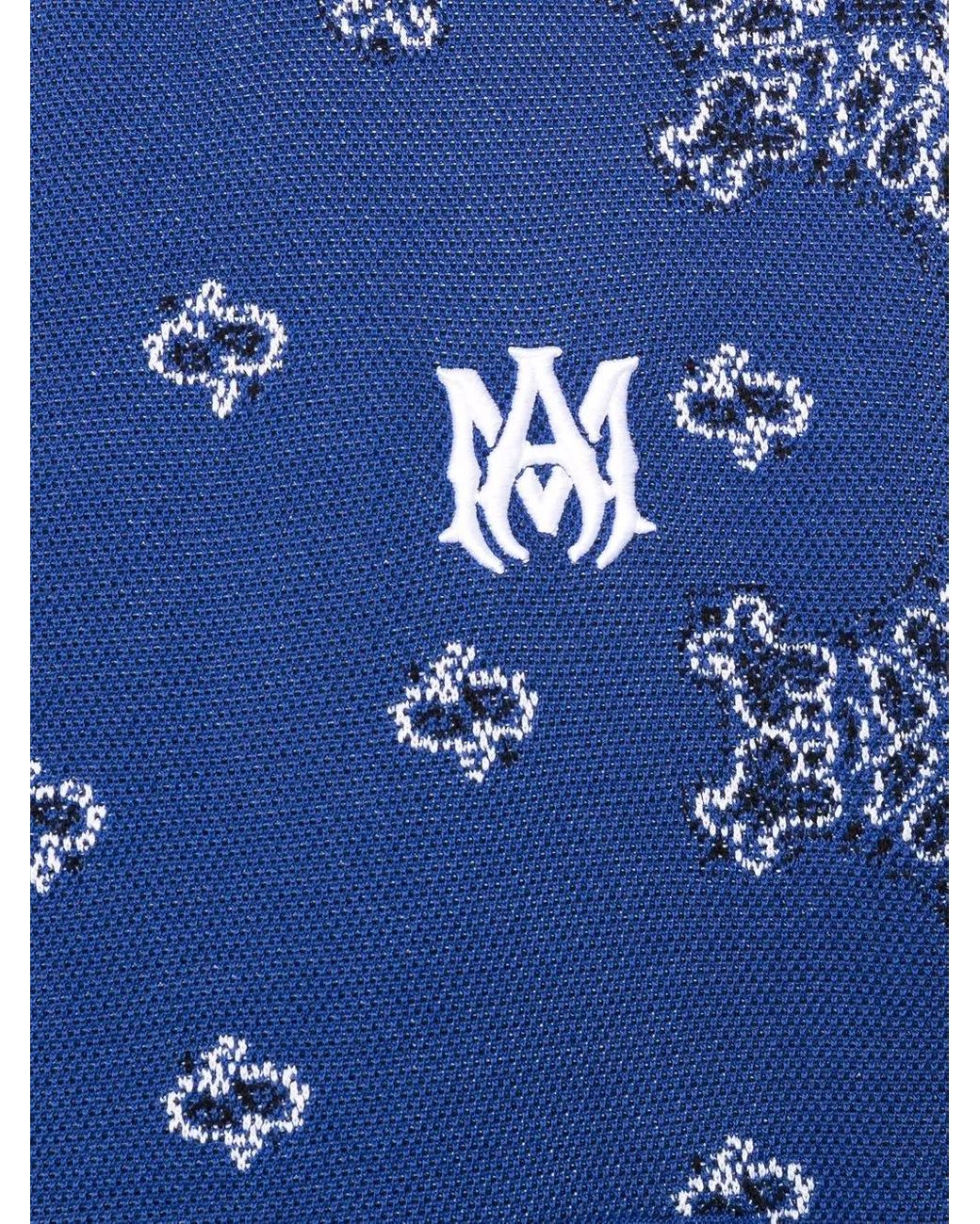 Amiri Bandana B-Ball Hoodie in Blue for Men | Lyst