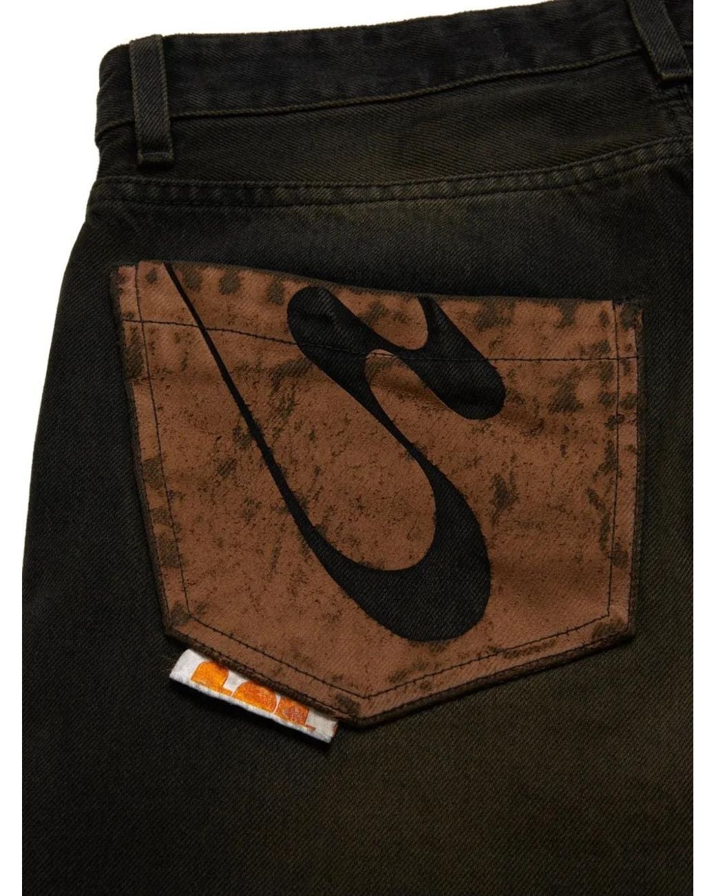 PDF Black Faded Straight-Leg Jeans for men